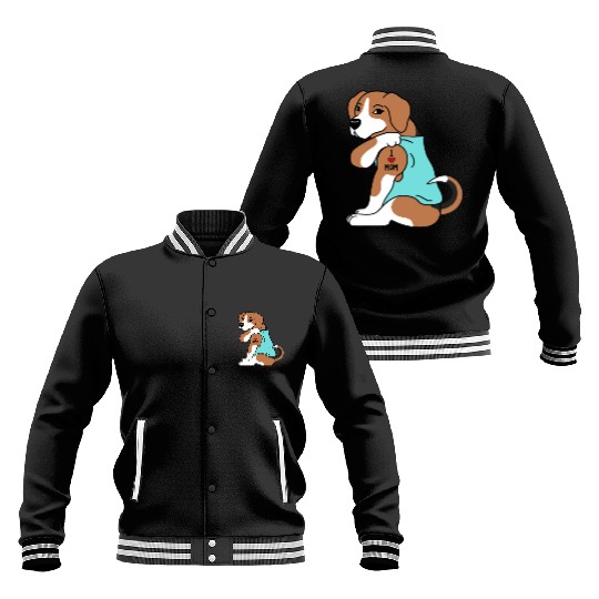 I Love Mom Tattoo Beagle Baseball Jackets