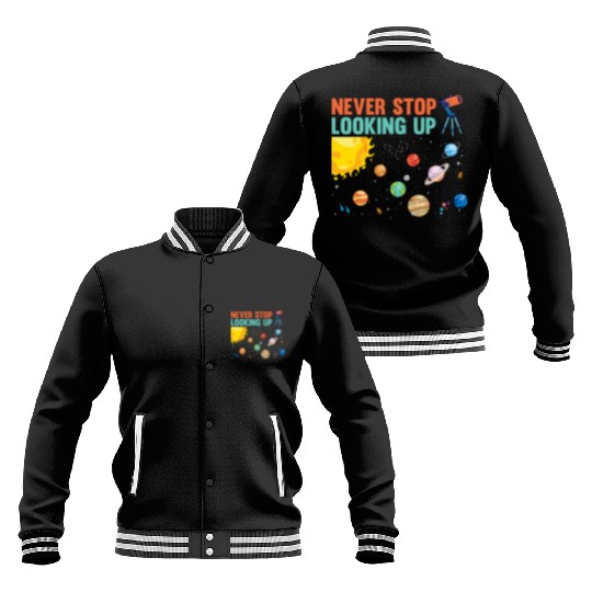 Telescope Solar System Planets Astronomer Baseball Jackets