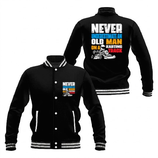 Mens Kart Racing For A Motorsport Go-Kart Racer Baseball Jackets