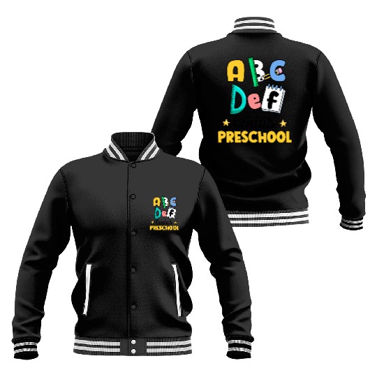 Kids Back to School Alphabet Genius Preschool Baseball Jackets