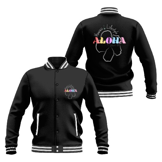 Aloha Flower Surfing and Lifestyle Baseball Jackets