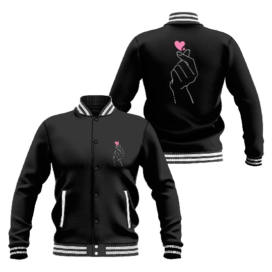 snap, hearts, k pop music, korean pop music Baseball Jackets