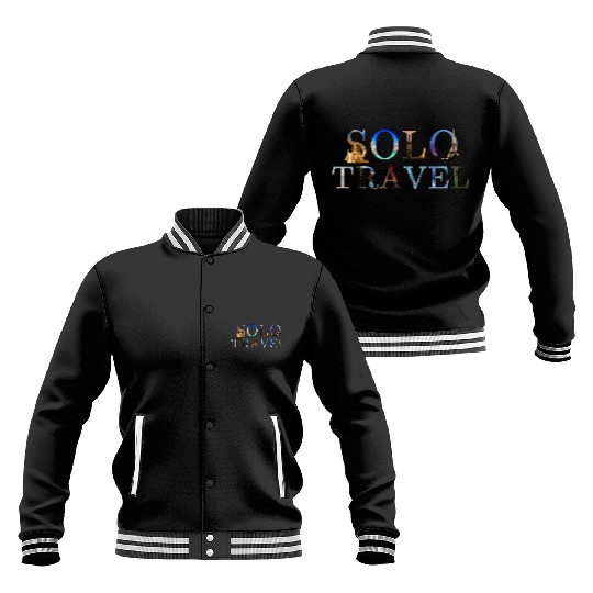 in love with solo travel, in all seasons Baseball Jackets