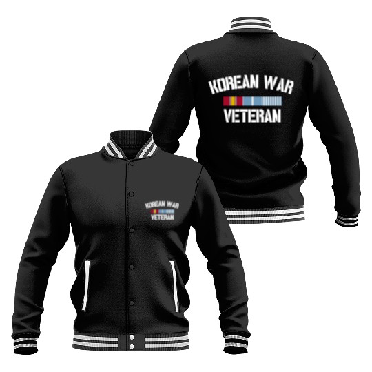 Korean War Veteran Pride Korea Service Ribbon Baseball Jackets