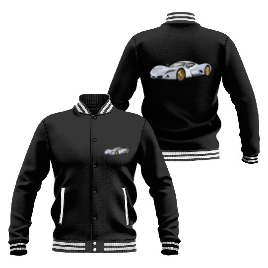 Silver car Baseball Jackets