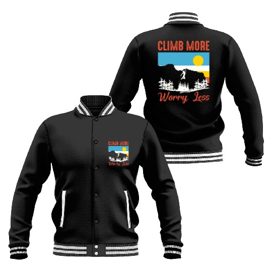 Climbing Mountaineering Climber Mountains Hiking Baseball Jackets
