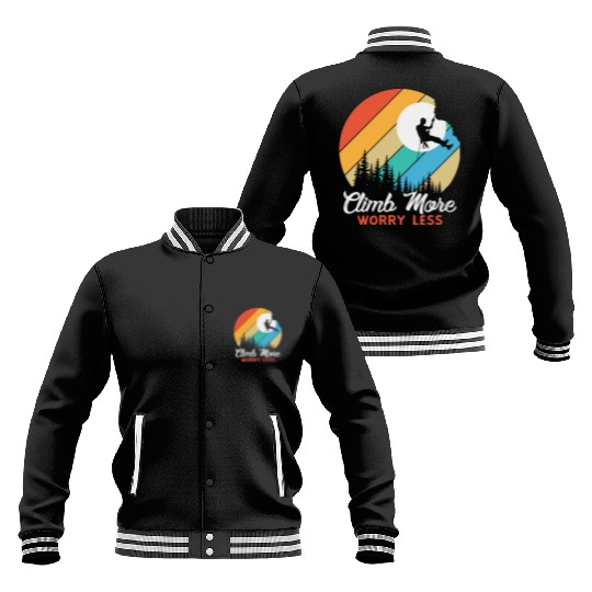 Climbing Mountaineering Climber Mountains Hiking Baseball Jackets