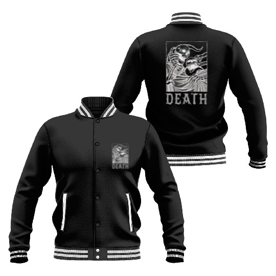 Skeleton Bones Tarot Card Occult Death Gothic Baseball Jackets