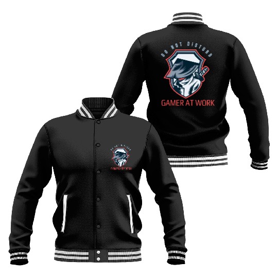Do Not Disturb Gamer At Work-Gaming Lover Baseball Jackets