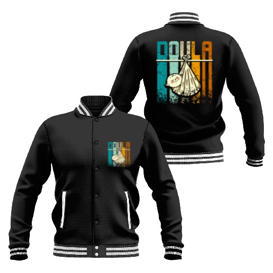 Retro Vintage Doula Baseball Jackets