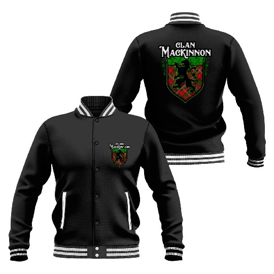 Clan MacKinnon Scottish Tartan Rampant Lion Celtic Baseball Jackets