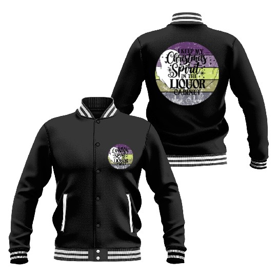 Funny Christmas Spirit Ghosts Sunset Baseball Jackets