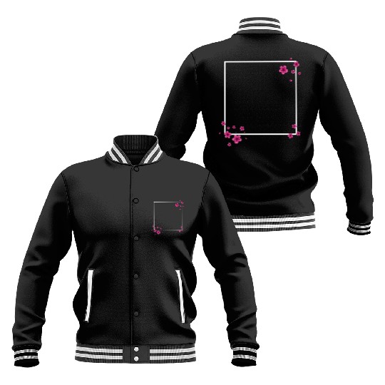 Square Blossom Pink Baseball Jackets