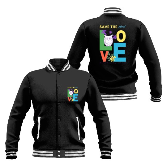Save the planet eco friendly design Baseball Jackets