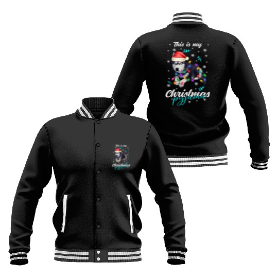 Winter Christmas Pyjama Husky Baseball Jackets