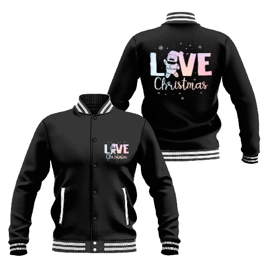 Pastel Gingerbread Santa Christmas Lover Baseball Jackets