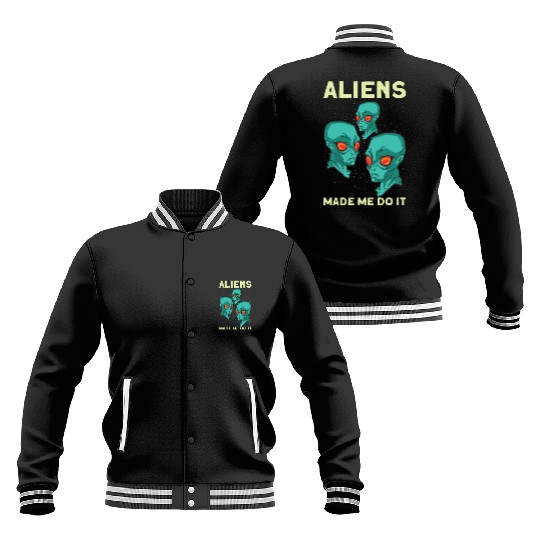 Alien Extraterrestrial Area 51 UFO Space Geek Gift Baseball Jackets