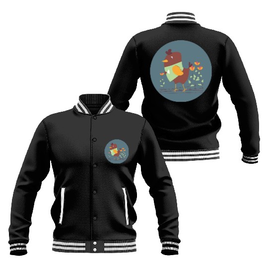 Kawaii cute chicken for farmers own farm animals Baseball Jackets