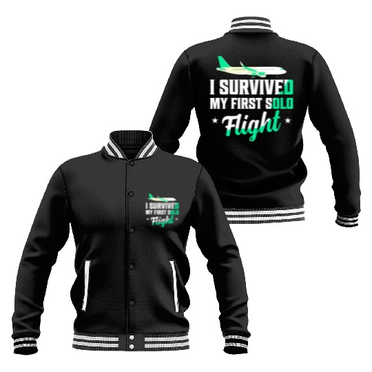 I Survived My First Solo Flight Pilot Baseball Jackets