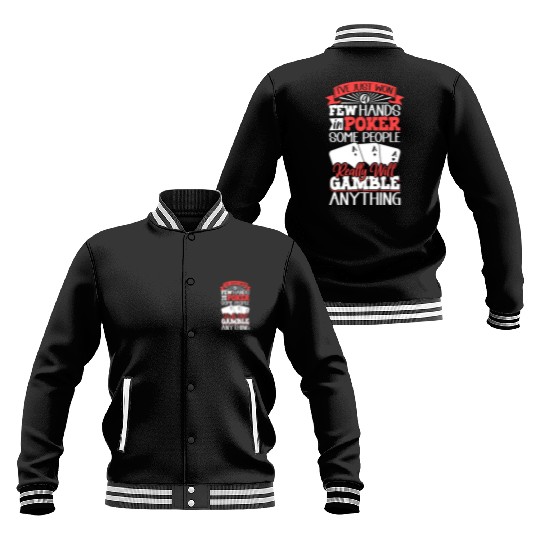 Poker Casino Poker Player Gambling Roulette Gift Baseball Jackets
