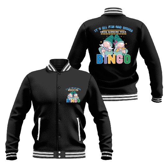 Bingo Card Game Grandma Bingo Player Bingo Cards Baseball Jackets