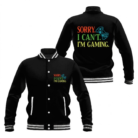 I'm Gaming Video Games Funny Gamer Gifts for Boys Baseball Jackets