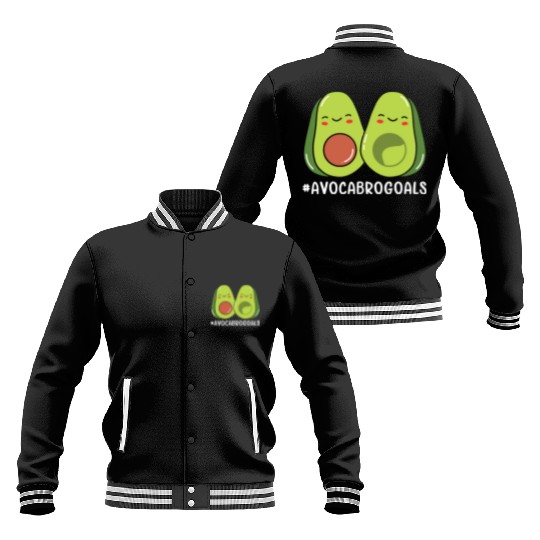 Sibling Big Brother Avocado Goals Hilarious Puns Baseball Jackets