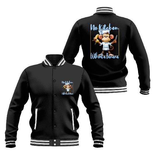 Banana Vibes kitchen monkey Baseball Jackets