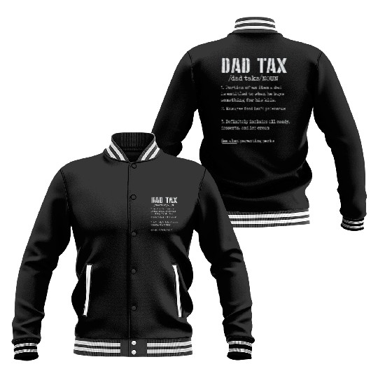 Vintage Dad Tax Definition Men Funny Father's Day Baseball Jackets