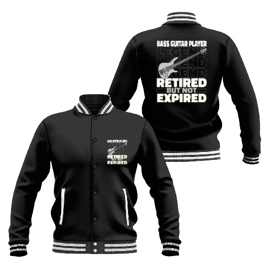 Bass Guitar Bassist Retired Baseball Jackets