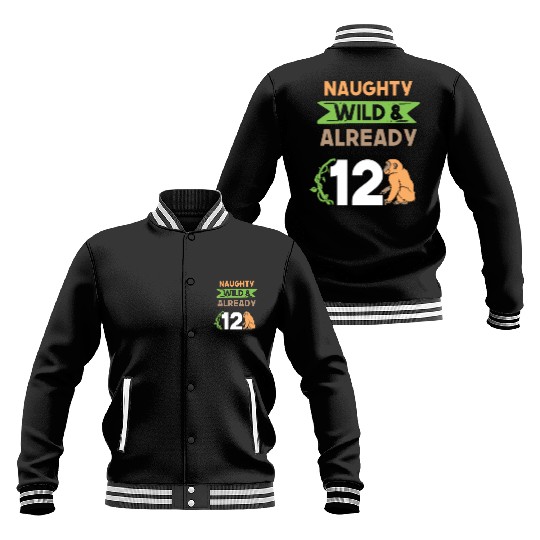 Gift 12 years birthday girl boy Ape Monkey Baseball Jackets