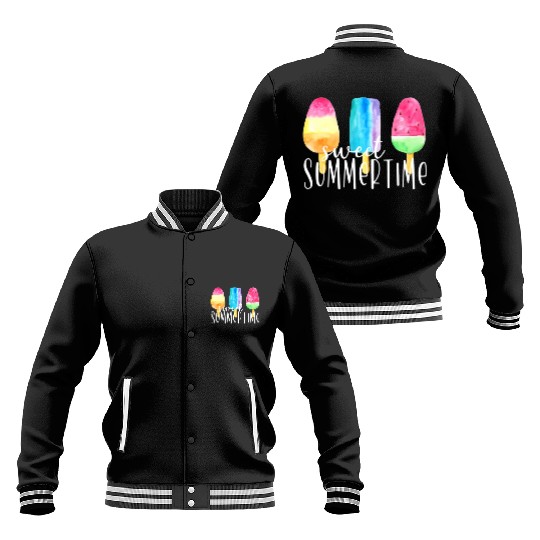 Sweet Summertime Ice Cream Family Vacation Baseball Jackets