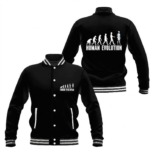 Robotics Robots Evolution Human Evolution Baseball Jackets