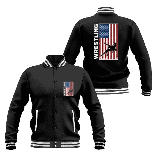 USA Flag Wrestling American Flag Wrestling Baseball Jackets