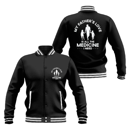 Best Medicine Father Love Grandpa Family Baseball Jackets