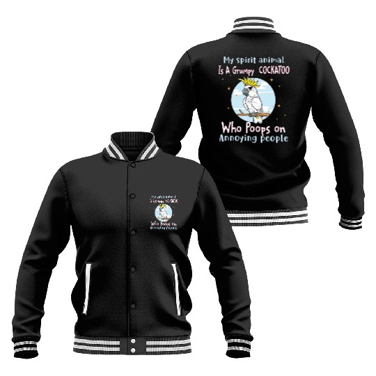My Spirit animal Is A Grumpy Cockatoo Baseball Jackets