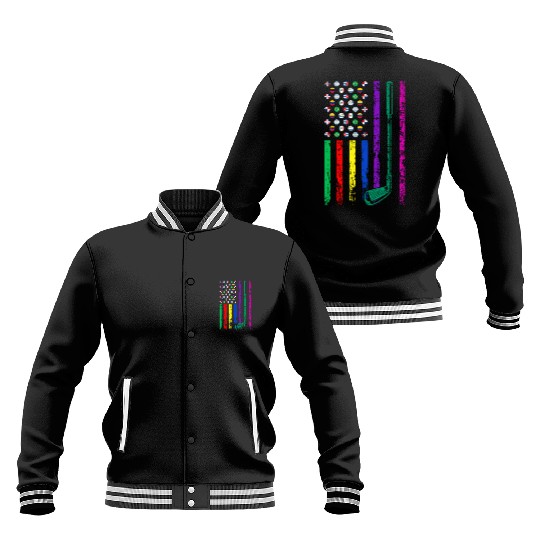American Sports Flag Hispanic Heritage Month Golf Baseball Jackets