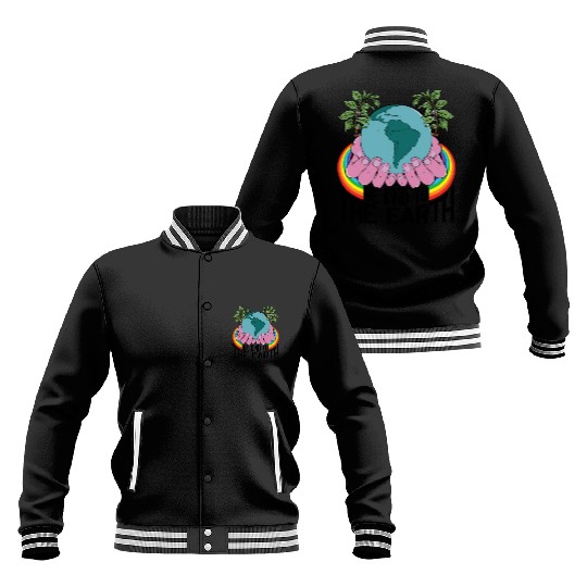 Be Kind To The Earth Rainbow Natural Environment Baseball Jackets