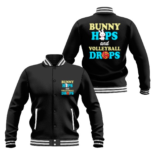 Easter Volleyball Bunny Holiday Rabbit Sport Baseball Jackets