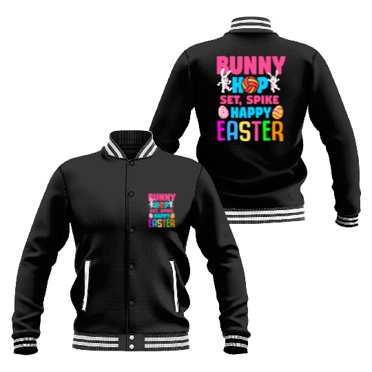 Easter Volleyball Bunny Holiday Rabbit Sport Baseball Jackets