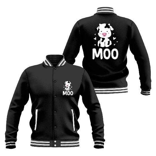 Moo Cow Lover Famer Cattle Ranch Dairy Farming Baseball Jackets