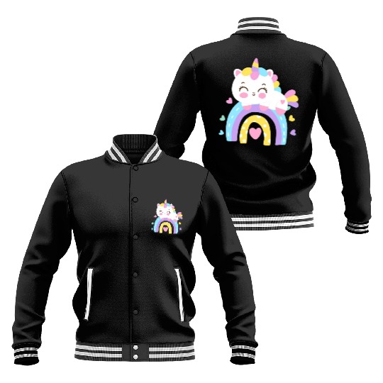 Sweet Kawaii Rainbow Unicorn Cute Girl Gift Baseball Jackets