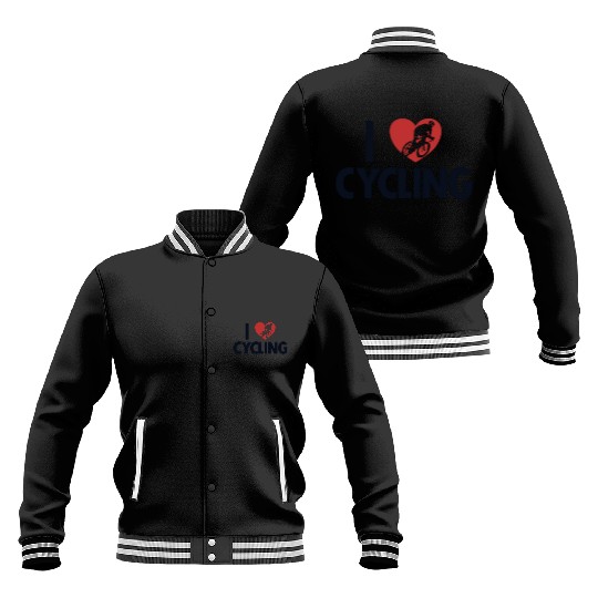 I love Cycling City Bike Cyclist Gravel Bicyclist Baseball Jackets