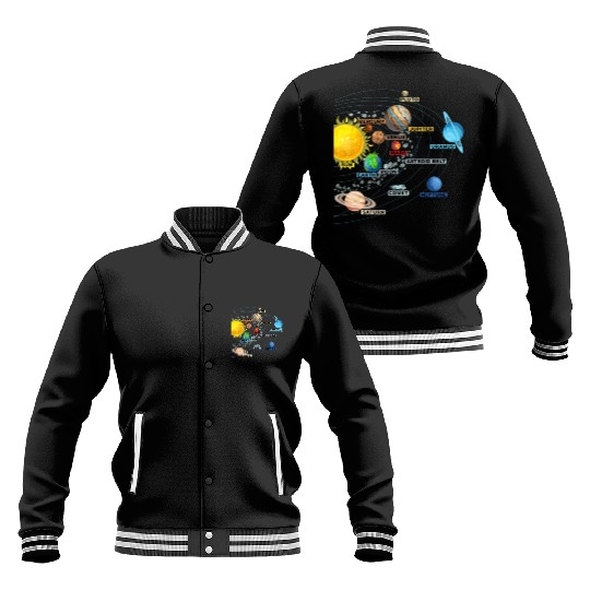 Solar System Planets Astronomy Space Science Girls Baseball Jackets