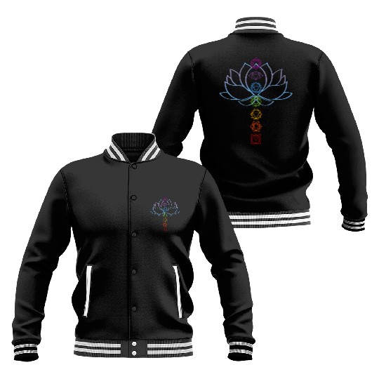ritual Zen Lotus Chakras Aligned Yoga Baseball Jackets