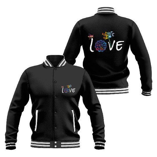 Namaste Love Lotus Bee Peace Meditation Baseball Jackets
