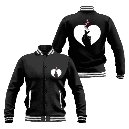 K-Pop Heart Korean Pop Music Fan K-Drama Cute Baseball Jackets