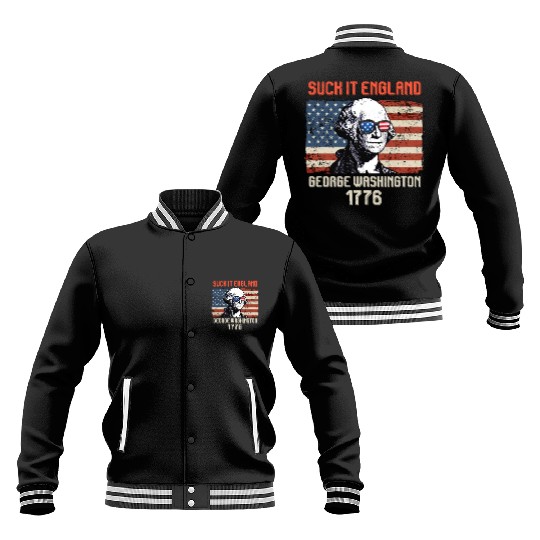 Suck it England George Washington 1776 USA Baseball Jackets