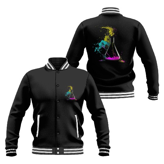 Chemist splash art tube retro chemistry laboratory Baseball Jackets