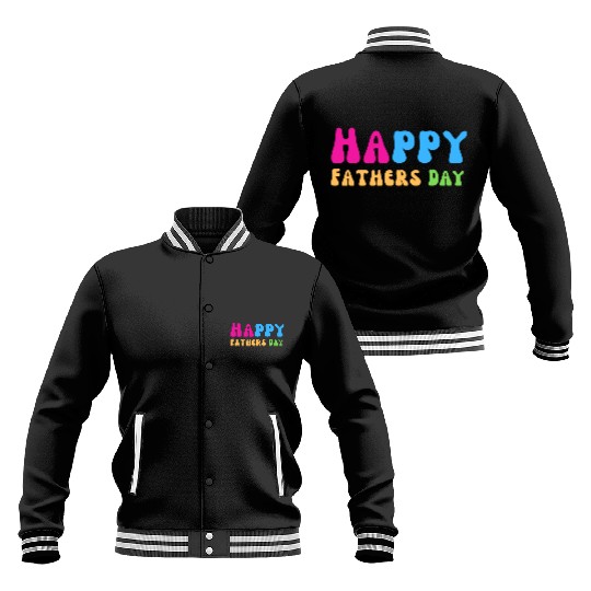 Happy Fathers Day i love you dad Heart Daddy funny Baseball Jackets